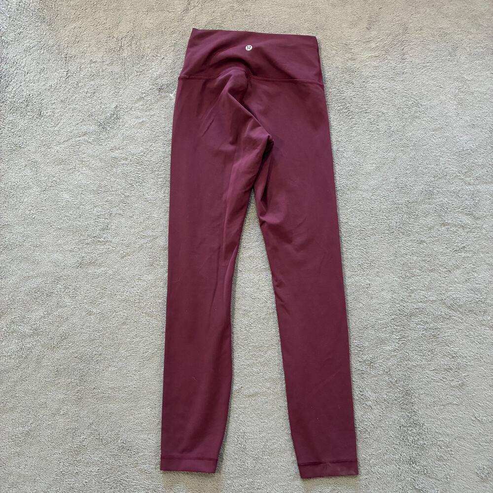 Lululemon Align Burgundy Athletic High Rise Wide Waistband Leggings Women's Sz 4 - Picture 2 of 8